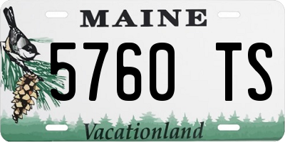 ME license plate 5760TS