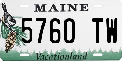 ME license plate 5760TW