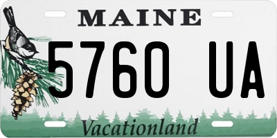 ME license plate 5760UA