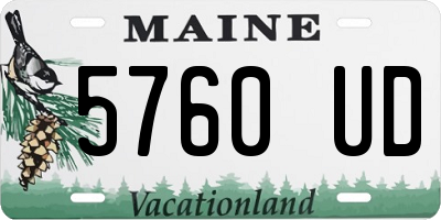 ME license plate 5760UD