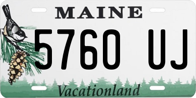 ME license plate 5760UJ