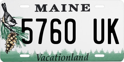 ME license plate 5760UK