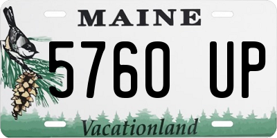 ME license plate 5760UP