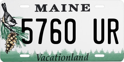 ME license plate 5760UR