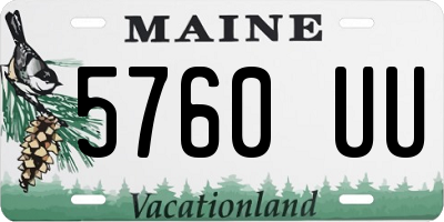 ME license plate 5760UU