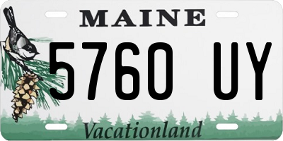 ME license plate 5760UY