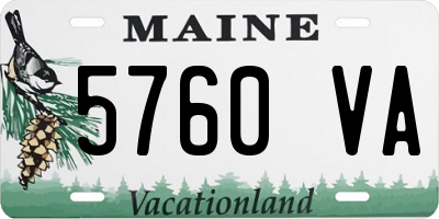ME license plate 5760VA