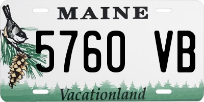 ME license plate 5760VB