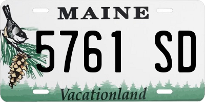 ME license plate 5761SD
