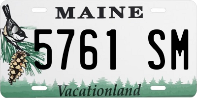 ME license plate 5761SM