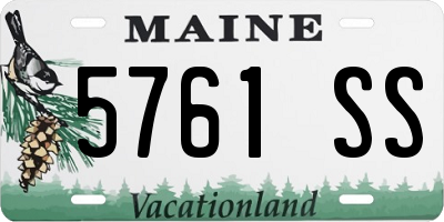ME license plate 5761SS