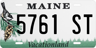 ME license plate 5761ST
