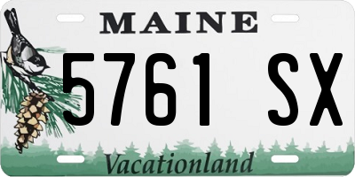 ME license plate 5761SX
