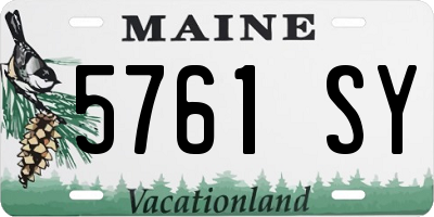 ME license plate 5761SY