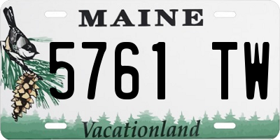 ME license plate 5761TW