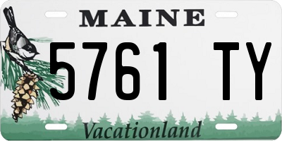 ME license plate 5761TY