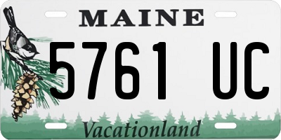 ME license plate 5761UC