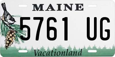 ME license plate 5761UG