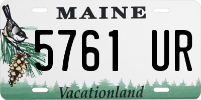 ME license plate 5761UR