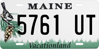 ME license plate 5761UT