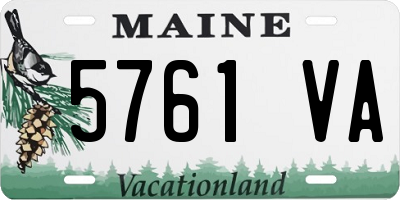 ME license plate 5761VA