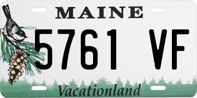 ME license plate 5761VF