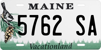 ME license plate 5762SA