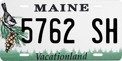 ME license plate 5762SH