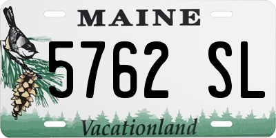 ME license plate 5762SL