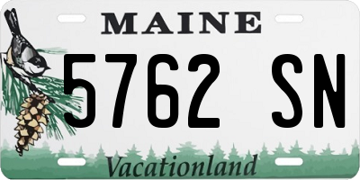 ME license plate 5762SN