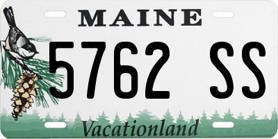 ME license plate 5762SS