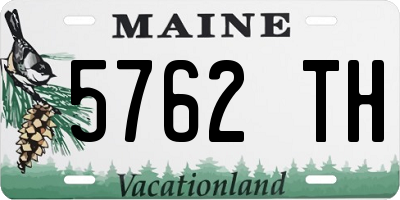 ME license plate 5762TH