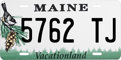ME license plate 5762TJ