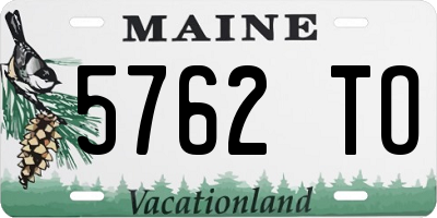 ME license plate 5762TO