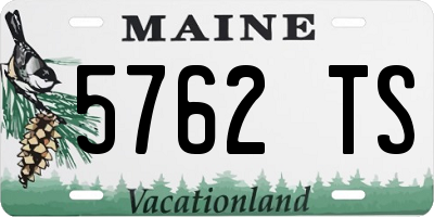 ME license plate 5762TS