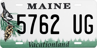 ME license plate 5762UG