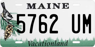 ME license plate 5762UM