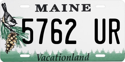 ME license plate 5762UR