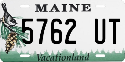 ME license plate 5762UT