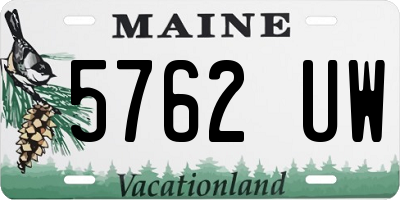 ME license plate 5762UW