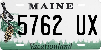 ME license plate 5762UX