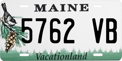 ME license plate 5762VB