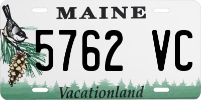 ME license plate 5762VC