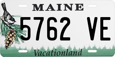 ME license plate 5762VE