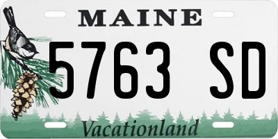 ME license plate 5763SD