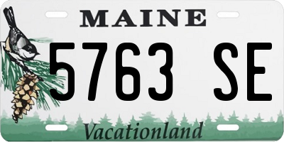 ME license plate 5763SE