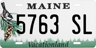 ME license plate 5763SL