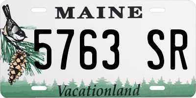 ME license plate 5763SR