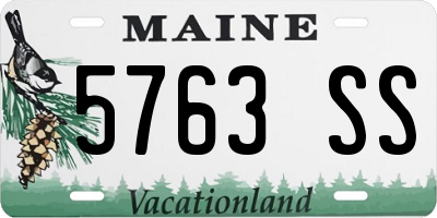 ME license plate 5763SS
