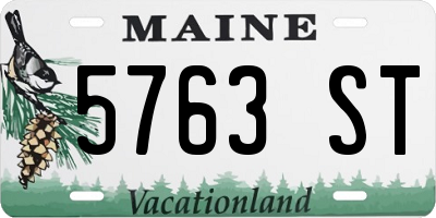 ME license plate 5763ST